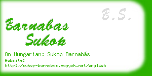 barnabas sukop business card